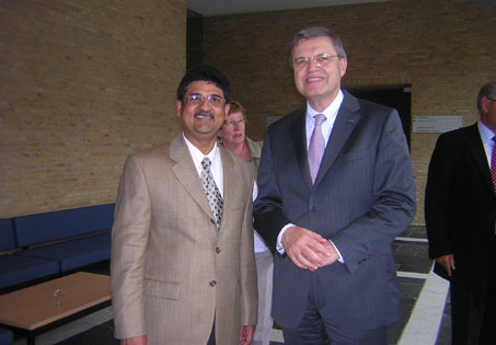 V.Kohli with Dr. E.M.H. Hirsch Ballin.
