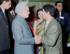 V.Kohli with the Indian PM.